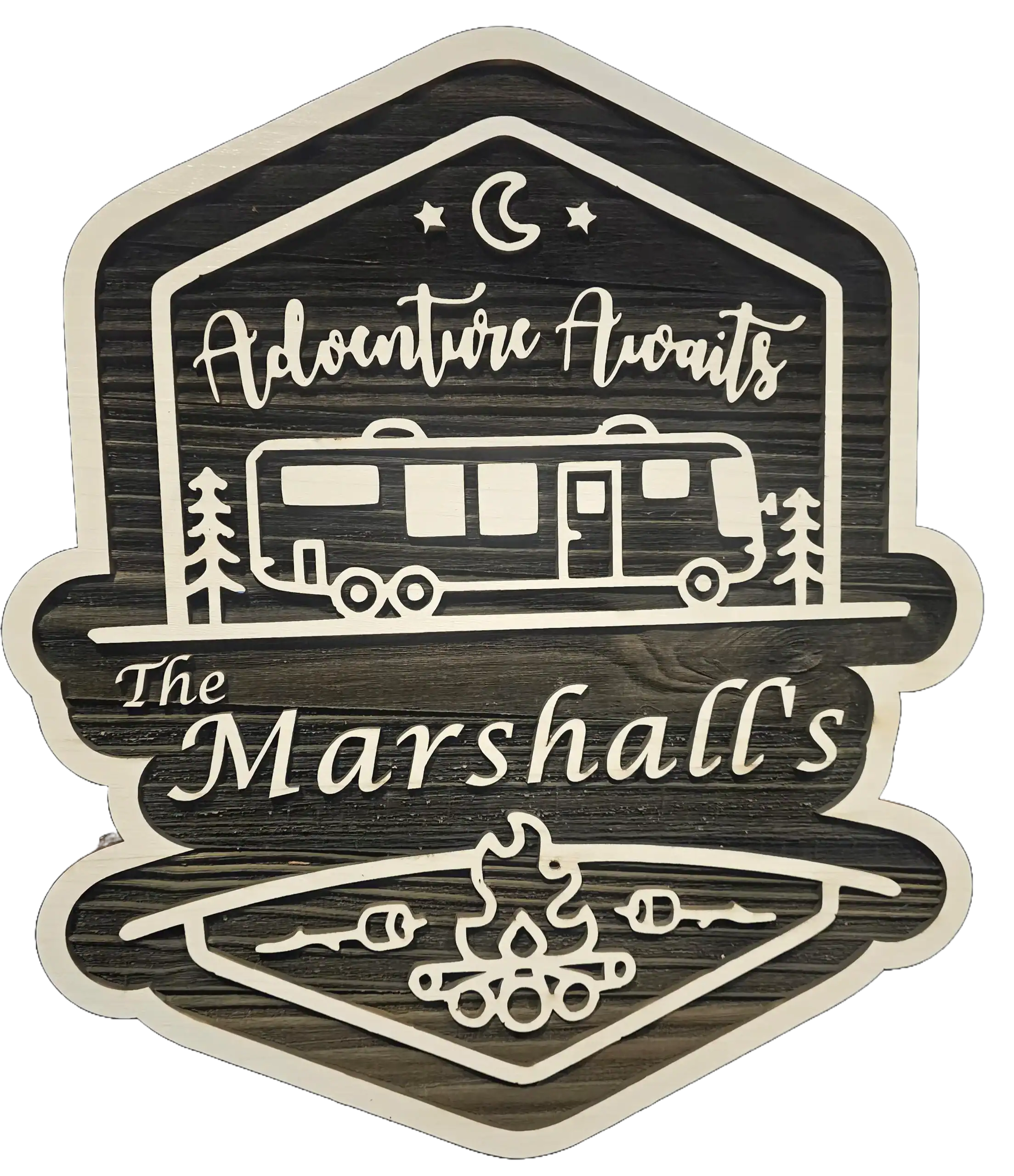 custom engraved rv camping and campsite sign