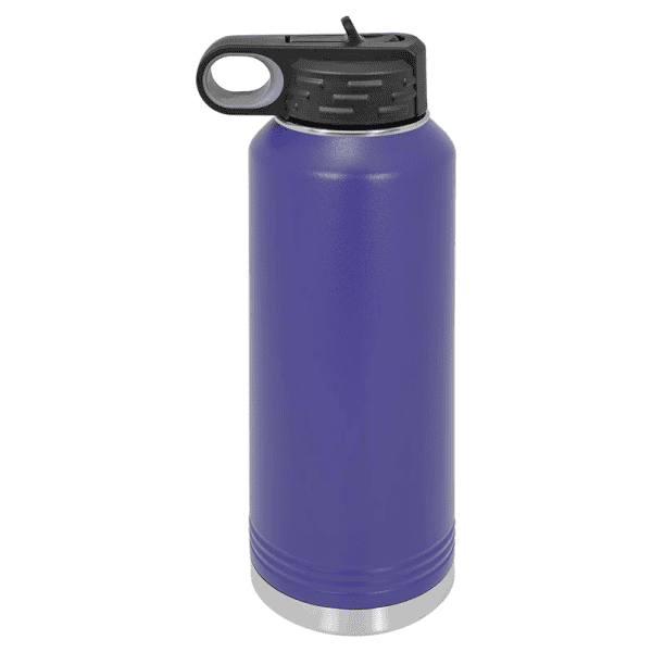 Custom engraved water bottle for sports and outdoor activities.